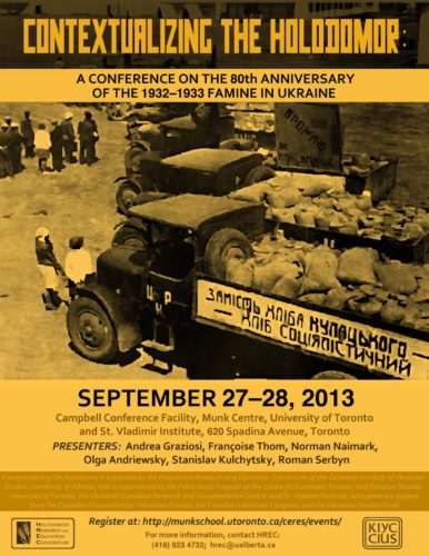Main image Contextualizing the Holodomor: A Conference on the 80th Anniversary of the 1932-1933 Famine in Ukraine