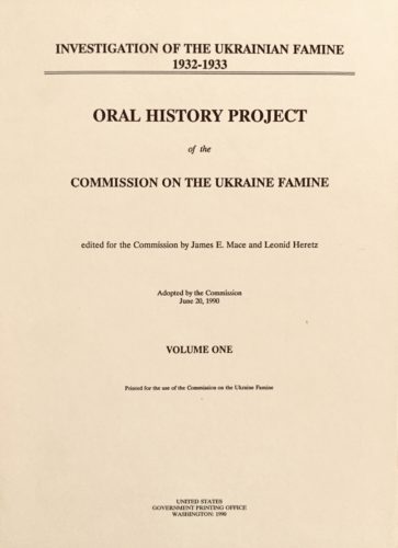 Commission on the Ukraine Famine: Selection of Digitized Oral Histories