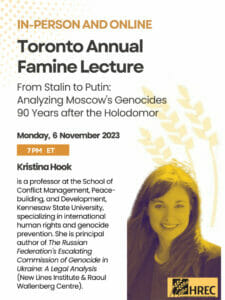 Toronto Annual Ukrainian Famine Lecture 2023 – 90th Memorial Year